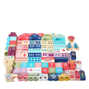 <span class=keywords><strong>Construction</strong></span> en <span class=keywords><strong>bois</strong></span> 115 pièces ville blocs <span class=keywords><strong>de</strong></span> <span class=keywords><strong>construction</strong></span> ensemble éducatif ludique empilable jouets pour enfants d'âge préscolaire pour les tout-petits - Product Image 5