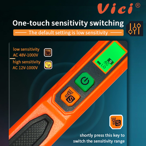 ไฟฉาย LED แสดงสัญญาณ LCD vicimeter ไฟฉายสัญญาณเตือนเครื่องตรวจจับแรงดันไฟฟ้ากระแสสลับปากกา12V-1000V <span class=keywords><strong>Live</strong></span>/Neutral line <span class=keywords><strong>Tester</strong></span> - Product Image 2