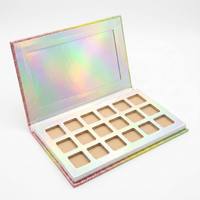 Caja de Cartón Personalizada Premium para Paleta de Sombras de Ojos Holográficas, Embalaje Vacío con Borde Dorado Brillante