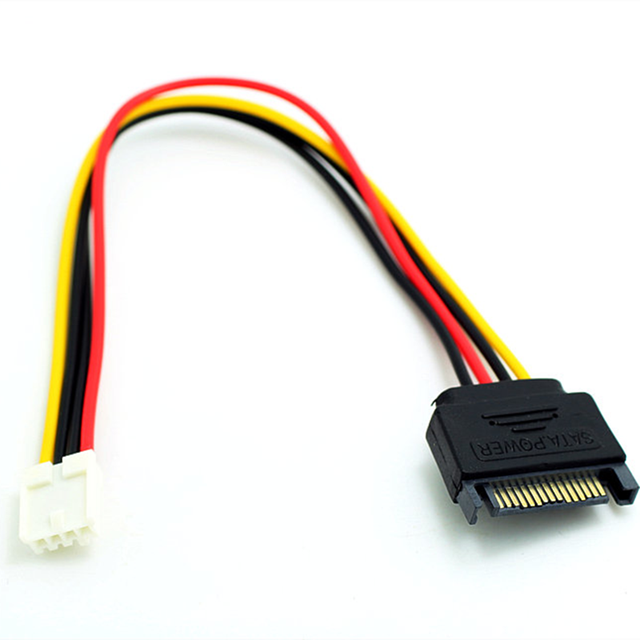 Angitu Factory Price HDD Sata Crimping Cable 2.54mm Small 4Pin Floppy to Sata Power Cable