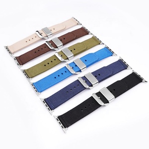 스테인레스 스틸 버클 22mm 손목 시계 스트랩 짠 나일론 시계 밴드 애플 시계 밴드 38mm 42mm 40mm 44mm 41mm 45mm - Product Image 1