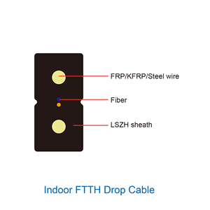 Ventes directes d'usine intérieur extérieur 1 2 4 6 8 10 12 14 16 18 20 22 24 core LSZH PE veste FTTH câble de dérivation à <span class=keywords><strong>fibre</strong></span> <span class=keywords><strong>optique</strong></span> - Product Image 3