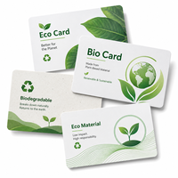 Carte RFID en amidon de maïs PLA biodégradable, carte intelligente écologique, carte de membre avec insert