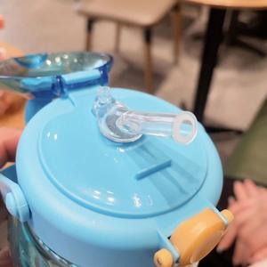 Gourde créative QX en forme de lapin, écologique, portable, pour le camping en extérieur, avec paille rabattable pour boire directement, pour enfants - Product Image 4