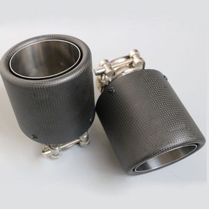 <span class=keywords><strong>Punta</strong></span> <span class=keywords><strong>de</strong></span> Escape <span class=keywords><strong>de</strong></span> Carbono Enrollado Resistente a Altas Temperaturas, Entrada <span class=keywords><strong>de</strong></span> 2.5 Pulgadas y Salida <span class=keywords><strong>de</strong></span> 4 Pulgadas, Negro Brillante Individual, para Mejora del Escape del Automóvil - Product Image 4