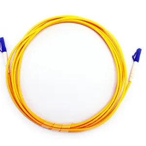 10m sarı tek modlu 2.0mm LC/UPC LC Simplex Fiber optik yama kablosu ağ kablosu Fiber optik iletişim kablosu