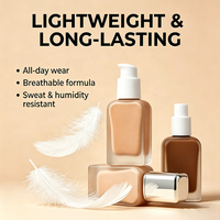 Fournisseur de fond de teint liquide SPF à étiquette privée OEM, vegan, couvrance totale, maquillage du visage longue tenue, fond de teint mat personnalisé, imperméable