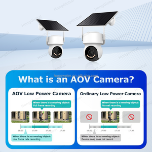Hong Global 4MP 2K <span class=keywords><strong>IP</strong></span> 24/7 Aufnahme AOV Wireless Solar betriebene PTZ Surveil-Kamera ICSee NO WiFi NO 4G Security CCTV-Solar kamera - Product Image 3