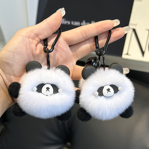 Al por mayor: Llavero de peluche Kawaii de pato de ojos grandes con forma de bola de carbón, colgante de elfo de dibujos animados lindo para bolso, colgante para llaves de coche, juguete de regalo - Product Image 4