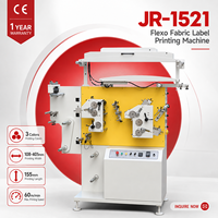 Imprimante d'étiquettes flexographiques de haute précision JR-1521, 3 couleurs, largeur 155 mm, machine d'impression de rubans tissés pour vêtements