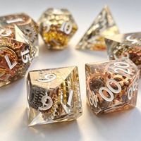 Vente en gros : Dés polyédriques en résine DND style Punk, faits à la main, sans bulles, lot de 7 pièces pour RPG, TTRPG, jeu de rôle, cadeau