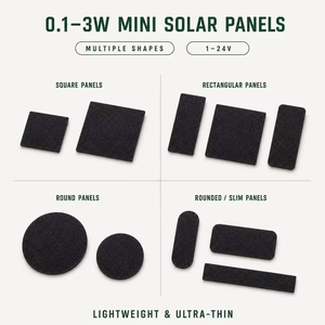 Panneau solaire Sunpower compact et durable 0.1W 0.2W 0.4W 1W 3W 5W, module PV SMT de forme personnalisée 5V pour porte automatique de poulailler - Product Image 1