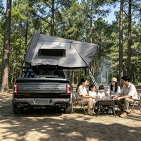 Tente de toit en toile imperméable pour l'été en ABS à coque dure avec poteau en aluminium pour le camping et la voiture.