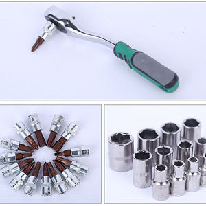 20-delige 1/2 inch ratelset met sleutels, handbediend, harde koffer, comfortabele grip, ergonomische handgreep, autoreparatiegereedschapset - Product Image 2