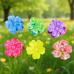 Pinza de Pelo con Forma de Flor de Cinco Pétalos Angelina, 10 cm, Plástico, Moda, Uso Diario para Mujeres, Accesorios para el Cabello de Alta Calidad - Product Image 2