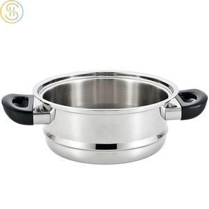 5 ชั้น 9 ชิ้นสแตนเลส 304 น้ํา greaseless ชุดเครื่องครัวหม้อและกระทะชุดกระทะเหนี่ยวนําสําหรับความปลอดภัยไมโครเวฟเครื่องล้างจาน - Product Image 5