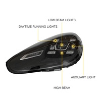 Feux avant LED Plug and Play pour Porsche Cayenne 2015-2017 92A 958 958.2, phares LED automatiques pour Porsche Cayenne