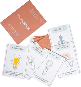 Tarjetas de afirmación Mindful personalizadas, tarjeta de afirmación Mindfulness de salud mental, tarjetas de <span class=keywords><strong>cita</strong></span> inspiradoras con soporte de madera - Product Image 6
