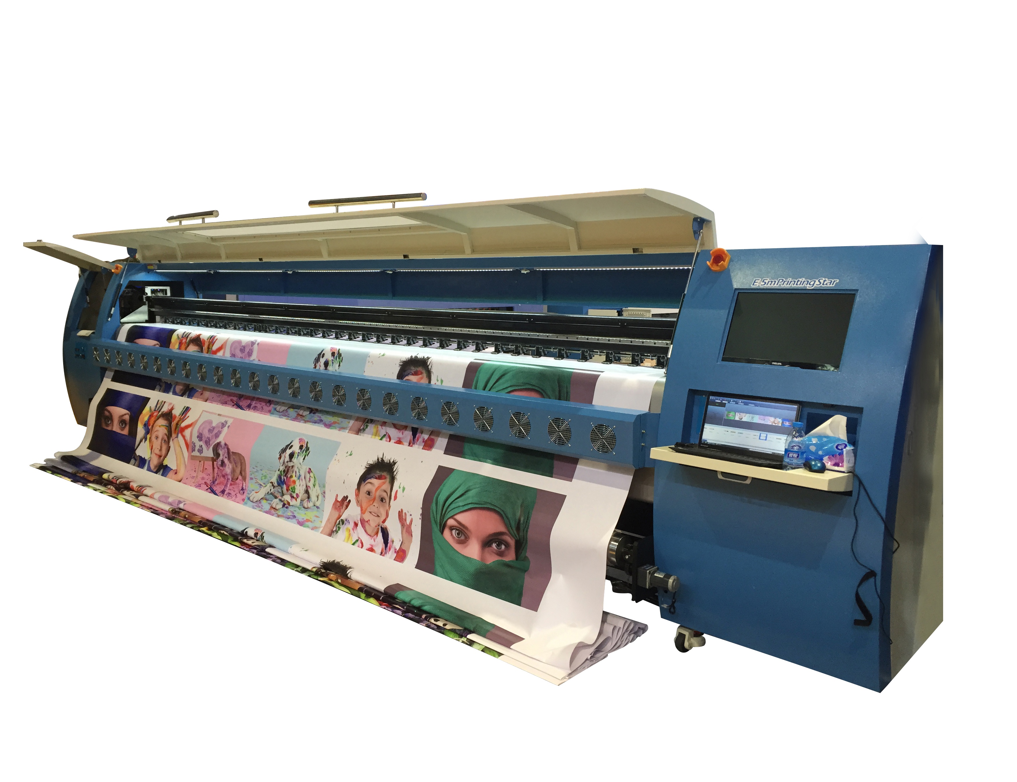 Manufaktur Großformat PVC Leinwand 5 Meter Lösungsmittel drucker mit Konica 1024i Druckkopf