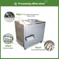 Nieuwe kleine handmatige industriële schilmachine voor groene plantains en bananen, inclusief snij- en schilmachine voor bananenchips.