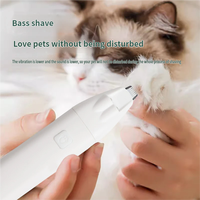 Ensemble de tondeuse à ongles et de tondeuse à poils pour animaux de compagnie, tondeuse électrique LED avec fonctions de coupe de poils et de ponçage des ongles réglables