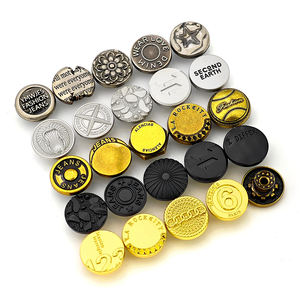 KUNSHUO Custom Classic Vintage Logo Botones de mezclilla Patrón cuadrado Aleación de zinc Zamac Jeans Botón Remaches Directo de fábrica - Product Image 2