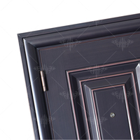 Porte d'entrée principale en acier, modèles de portes doubles, design moderne et simple, portes en acier de sécurité, extérieur résidentiel