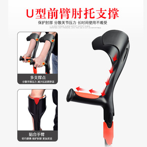 Béquilles pliables Hejianze en alliage d'aluminium, légères et antidérapantes, pour le soutien des fractures - Product Image 3