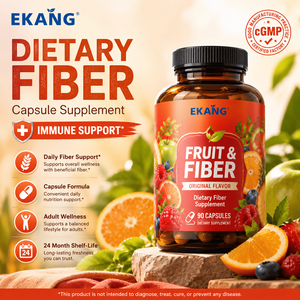 Capsules de fibres de fruits fabriquées aux États-Unis, complément alimentaire de fibres, saveur originale, capsules de soutien nutritionnel quotidien - Product Image 1