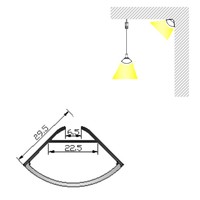 Coin profilé en aluminium pour bande LED 3030H 1m/2m/3m