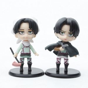 6 PCS/SET Anime Collection Ornaments Attack on <b>Titan</b> Figures Eren Mikasa Figure Toys - Product Image 5