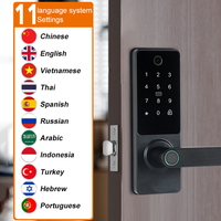 Cerraduras Inteligentes para Puertas con WiFi, Huella Dactilar, Cerraduras Automáticas Digitales sin Llave, Contraseña, Cerradura Inteligente Tuya para Apartamentos y Hoteles
