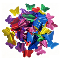 Confettis en feuille de papillon multicolores en gros pour les fournitures de mariage et de fête d'anniversaire, ballons remplis de confettis