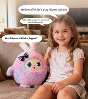 Jouet en peluche AI avec œil dynamique, robot en peluche AI multilingue personnalisé OEM, cadeau de Noël, contrôle par application, robot intelligent AI