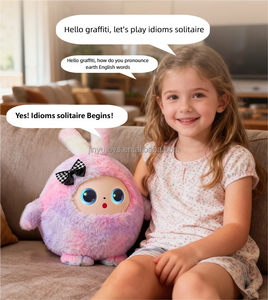 Jouet en peluche AI avec œil dynamique, robot en peluche AI multilingue personnalisé OEM, cadeau de Noël, contrôle par application, robot intelligent AI - Product Image 2