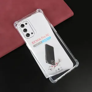 Transparent Soft Clear TPU Phone Case For OPPO Reno6 Pro Plus Reno5 Reno4 Se A74 5G A54 A94 Find X3 1.5mm Thick Silicone Cover