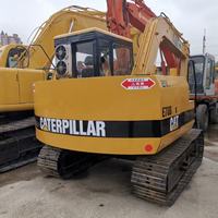 Excavatrice d'occasion Caterpillar E70B, modèle 2023, marque japonaise, mini-excavatrice sur chenilles en caoutchouc de 7 tonnes avec moteur