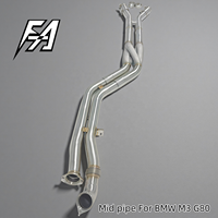 Tuyau d'échappement intermédiaire haute performance de 70 mm de type Z à longueurs égales avec un son puissant, compatible avec les voitures de course BMW M2, M3, M4 G80/G82/G87/G8X 3.0T