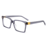 Vente en gros de lunettes de vue en acétate flexible de style aviateur, design ovale rétro, écologiques, légères, unisexes