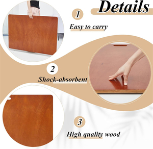 Lot de 2 Tapis de Danse Modernes Portables en Bois pour Exercices à Domicile, Tapis de Pratique Rembourrés, Planche de Tap, pour Cuisine et Salle à Manger - Product Image 3