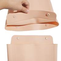 Pochette de maquillage portable en silicone, étui à cosmétiques, organiseur de voyage lavable avec logo personnalisé