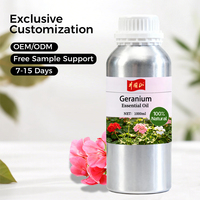Huile de Géranium Pure en Gros, Extrait Végétal Naturel, Huile Essentielle pour Soins de la Peau, Massage, Bougies, Diffuseurs, Matière Première, OEM Disponible