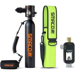 Smaco S300 Plus Mini Bouteille de Plongée 0.5L en Alliage d'Aluminium, Bouteille d'Air Haute Pression Compacte Légère Réutilisable - Product Image 1