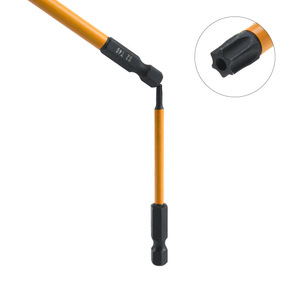 Hollow Six Star Torx Bit Set 75 100 150mm Phosphated Yellow Skinned 1 4 Hex Shank 13 Piece - Product Image 2