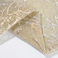 À la mode brillant or argent tricoté lurex fil teint durable 100% polyester bronzant feuille tissu