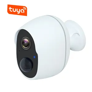 Tuya Kamera CCTV 1080P Nirkabel, Kamera IP Baterai Dapat Diisi Ulang WIFI dengan Penglihatan Malam, Keamanan Rumah Cerdas