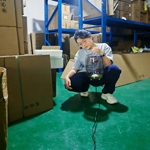 Lampadari LED Artistici in Vetro e Corda di Canapa Stile Designer per Soggiorno e Sala da Pranzo in Hotel Minimalista Nordico - Product Image 3