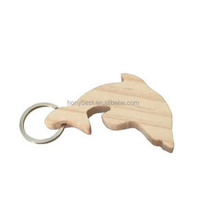 علامات خشبية غير مكتملة قواطع الأسماك فارغة مفتاح العلامة سلسلة مفاتيح شرائح الخشب الطبيعي الحرف ديي الحلي ، النقش ديكور الزفاف - Product Image 2