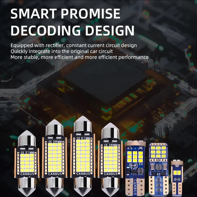 HOLY CANBUS C5W W5W highlight decoding 2016 led festoon reading light interior light 12v lights