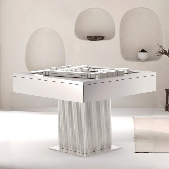 Minimalist Fully Automatic Electric Mahjong Table Metal Multi-player Entertainment Game Table Light Luxury Chess and Card Table